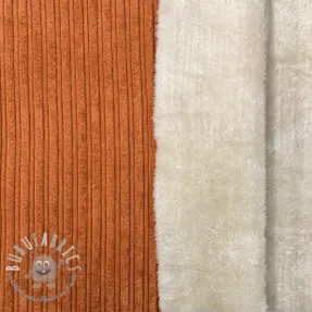 Velluto a coste Cofur fleece brick
