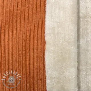 Velluto a coste Cofur fleece brick