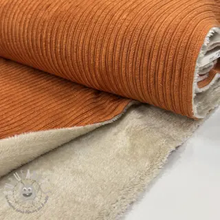 Velluto a coste Cofur fleece brick