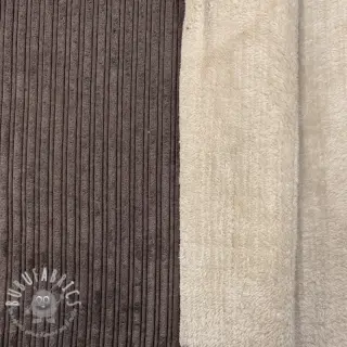 Velluto a coste Cofur fleece dark brown