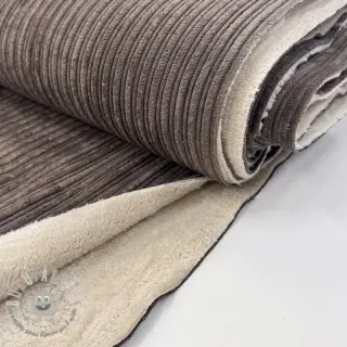 Velluto a coste Cofur fleece dark brown