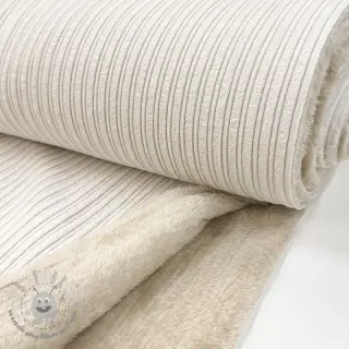 Velluto a coste Cofur fleece off white