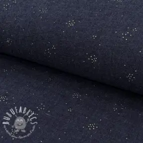 Tessuto di cotone JEANS Glitter small dots