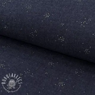 Tessuto di cotone JEANS Glitter small dots