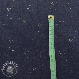Tessuto di cotone JEANS Glitter small dots