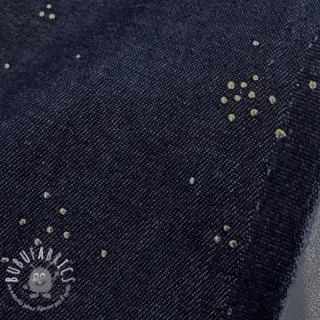 Tessuto di cotone JEANS Glitter small dots