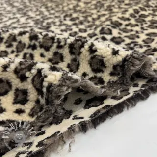 Tessuto per cappotti TEDDY JACQUARD Animal skin brown