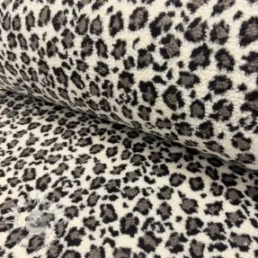 Tessuto per cappotti TEDDY JACQUARD Animal skin brown