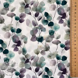 Tessuto di cotone Eucalypt white digital print