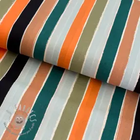 Tessuto di cotone Garden stripe multi