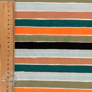 Tessuto di cotone Garden stripe multi