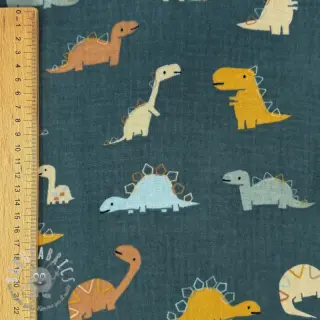 Mussola/Doppia garza Dinosaurus green