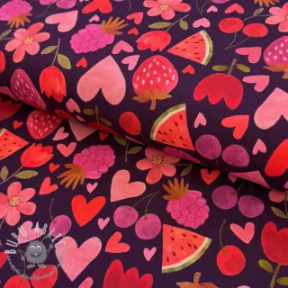 Jersey Juicy fruits purple digital print