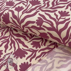 Felpa garzata Flowers burgundy SIMPLY NATURAL