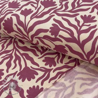 Felpa garzata Flowers burgundy SIMPLY NATURAL