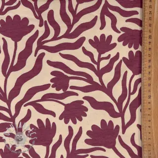 Felpa garzata Flowers burgundy SIMPLY NATURAL
