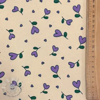 Felpa garzata Hearts lilac SIMPLY NATURAL