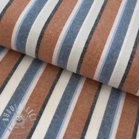 Tessuto di cotone YARN DYED MIA Stripe terracotta