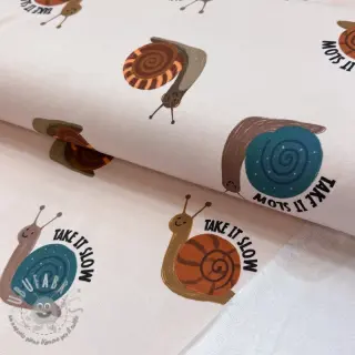 Felpa garzata Snails off white digital print