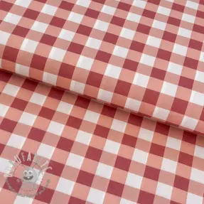 Tessuto di cotone MATCHA and CHECKS rouge
