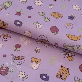 Tessuto di cotone MATCHA lilac