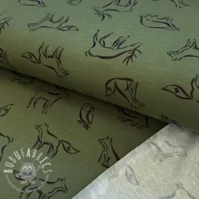 Felpa garzata SOFT Forest animals green