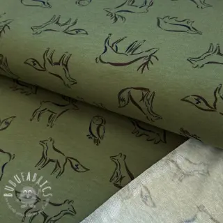 Felpa garzata SOFT Forest animals green