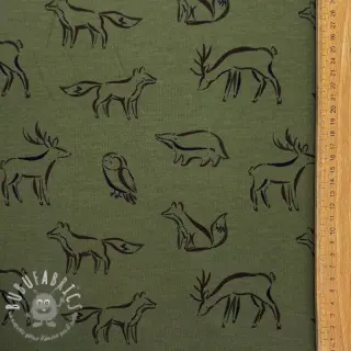Felpa garzata SOFT Forest animals green