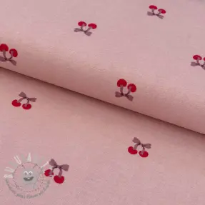Tessuto di cotone FLANNEL Cherries mauve