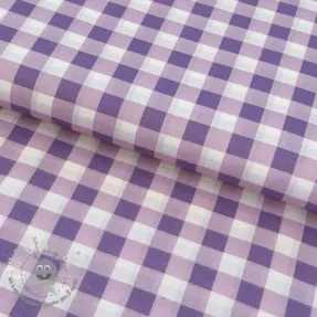 Tessuto di cotone MATCHA and CHECKS lilac