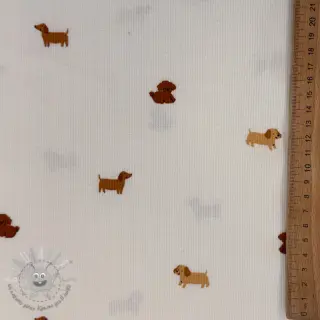 Jersey RIB Dogs off white
