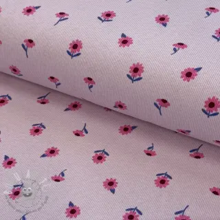 Jersey RIB Flowers lilac