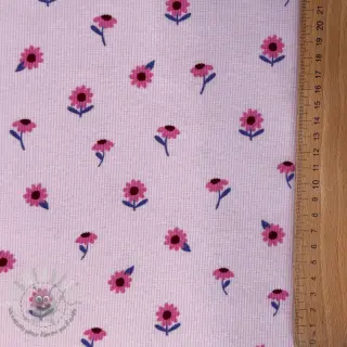 Jersey RIB Flowers lilac