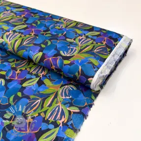Viscosa SATIN Sonja blue digital print