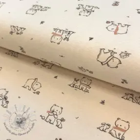 Jersey Forest animals digital print ORGANIC
