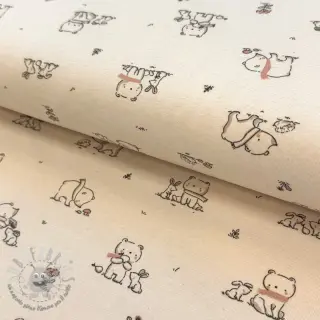Jersey Forest animals digital print ORGANIC