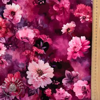 Jersey Flowers Junie pink digital print