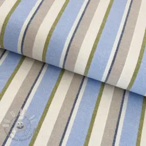 Tessuto di cotone YARN DYED MIA Stripe light blue