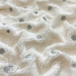 Sherpa SOFT EMBROIDERY Dots silver