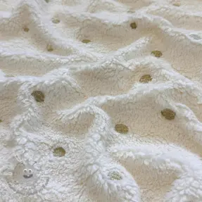 Sherpa SOFT EMBROIDERY Dots gold