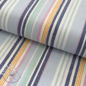 Tessuto di cotone YARN DYED Sea stripe blue