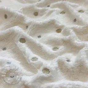Sherpa SOFT EMBROIDERY Dots silver gold