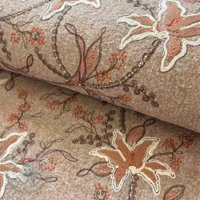 Tessuto per cappotti WOOLY EMBROIDERY Glory beige