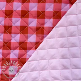 Tessuto trapuntato Checks pink