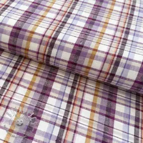 Viscosa con lino YARN DYED Checks Old fashion cyclaam