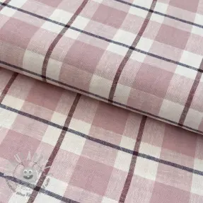 Viscosa con lino YARN DYED Checks Marion old rose