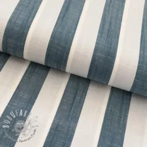 Viscosa YARN DYED Stripes BIG petrol