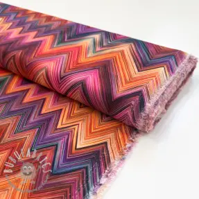 Viscosa RADIANCE ZIGZAG orange digital print