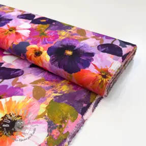 Viscosa SATIN Tamara purple digital print
