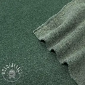 Felpa garzata JOGGING dark green melange